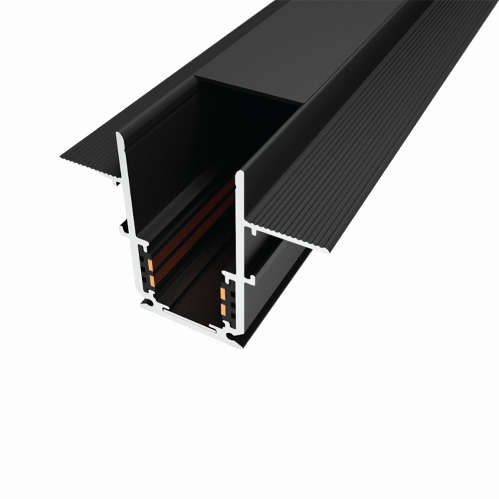 Ray nam châm âm trần màu đen 1m 2 Ray nam châm âm trần màu đen 1m