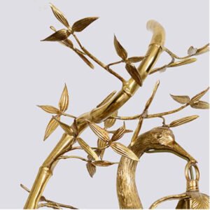 Đèn bàn hạc đồng pha lê