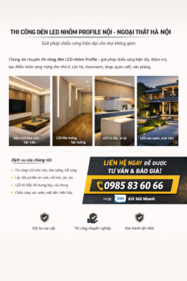 Thi Công Đèn LED Thanh Nhôm Profile