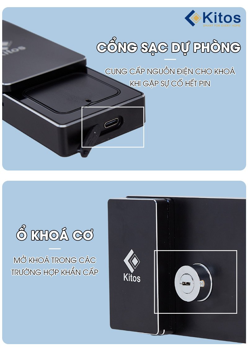 Khóa cửa thông minh Kitos DLS8 CNC 12 Khóa cửa thông minh Kitos DLS8 CNC - Ảnh 10