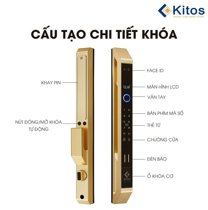 Khoá cửa thông minh Kitos ALS6 FACE PLUS 11 Khoá cửa thông minh Kitos ALS6 FACE PLUS - Ảnh 9