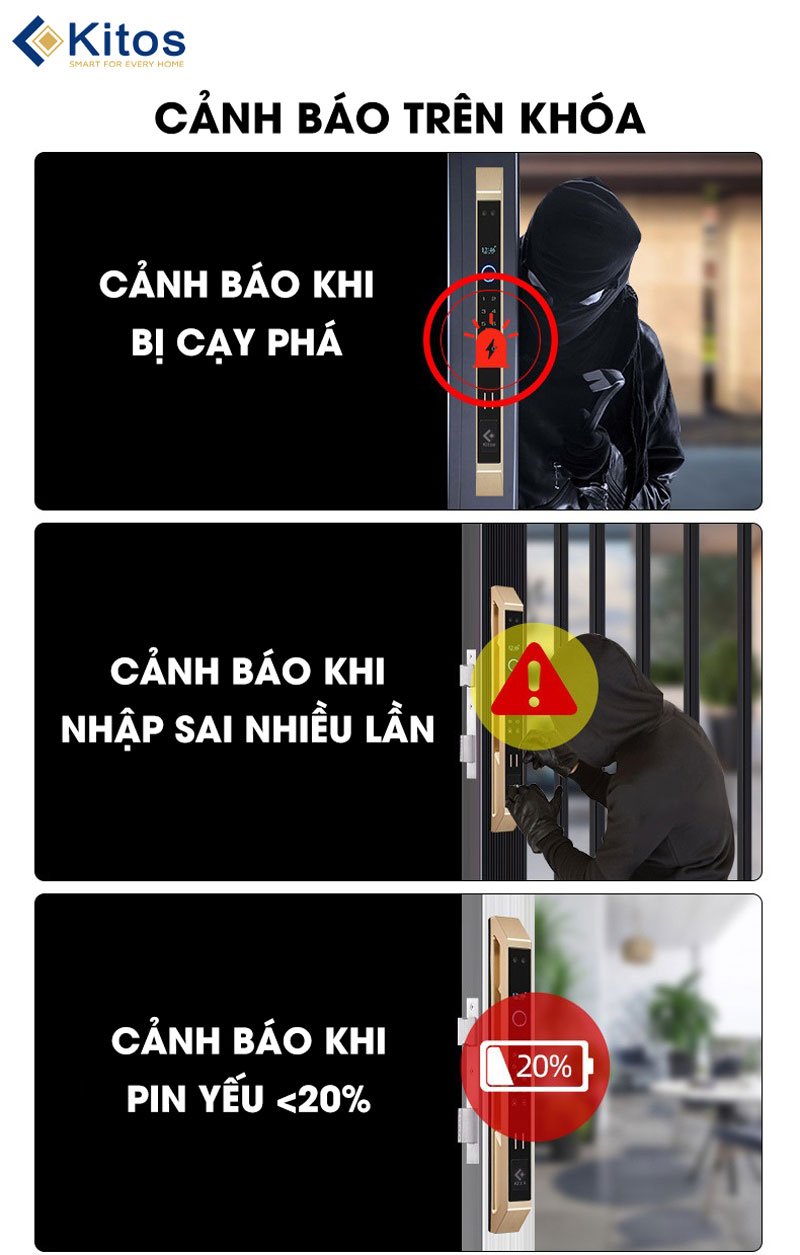 Khoá cửa thông minh Kitos ALS6 FACE PLUS 10 Khoá cửa thông minh Kitos ALS6 FACE PLUS - Ảnh 8