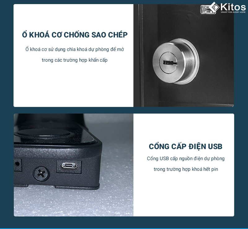 Khoá vân tay cửa cổng KITOS KT-DL04 PLUS 12 Khoá vân tay cửa cổng KITOS KT-DL04 PLUS