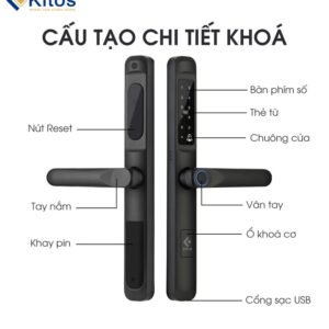 Khoá vân tay cửa nhôm KITOS ALX5 PRO 25 Kitos ALX5 1