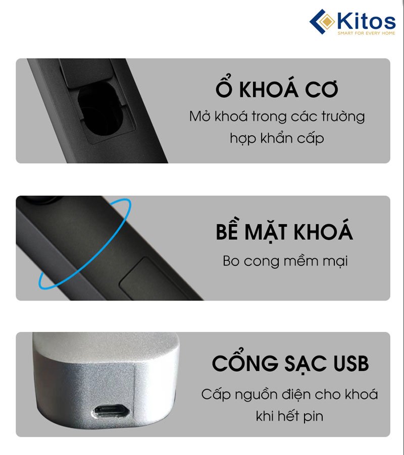 Khoá vân tay cửa nhôm KITOS ALX5 PRO 12 Khoá vân tay cửa nhôm KITOS ALX5 PRO - Ảnh 10