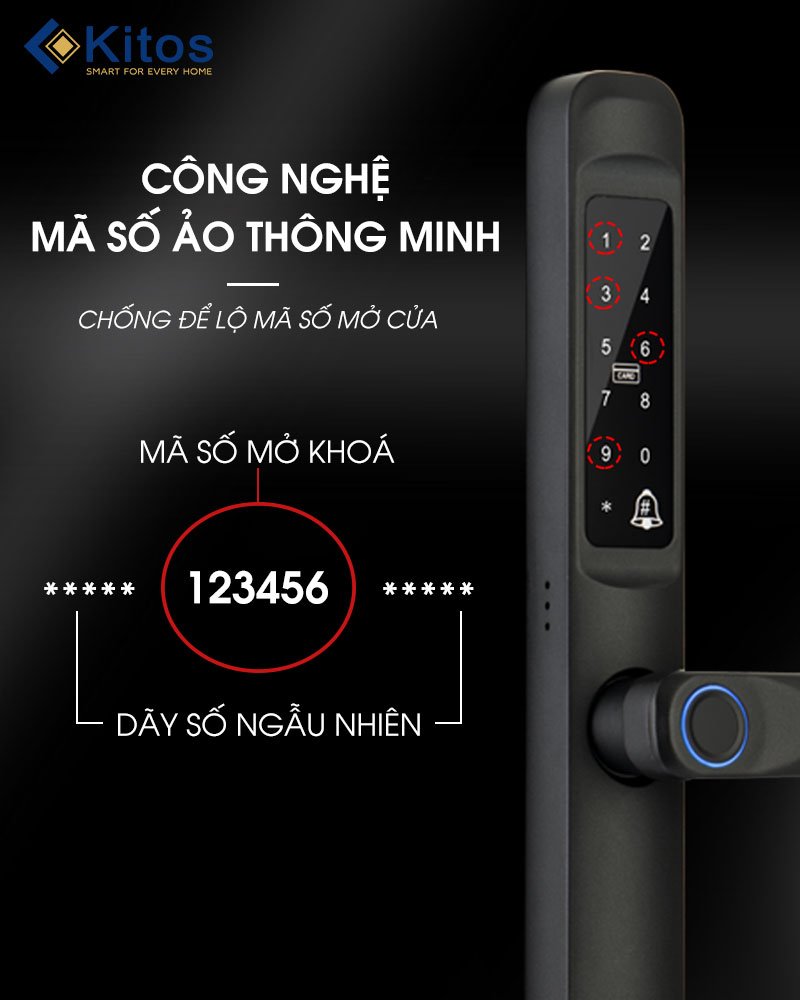 Khoá vân tay cửa nhôm KITOS ALX5 PRO 10 Khoá vân tay cửa nhôm KITOS ALX5 PRO - Ảnh 8