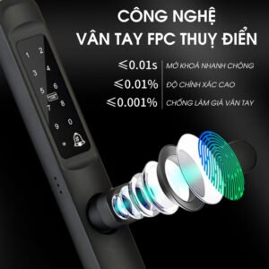 Khoá vân tay cửa nhôm KITOS ALX5 PRO 21 Kitos ALX5 9