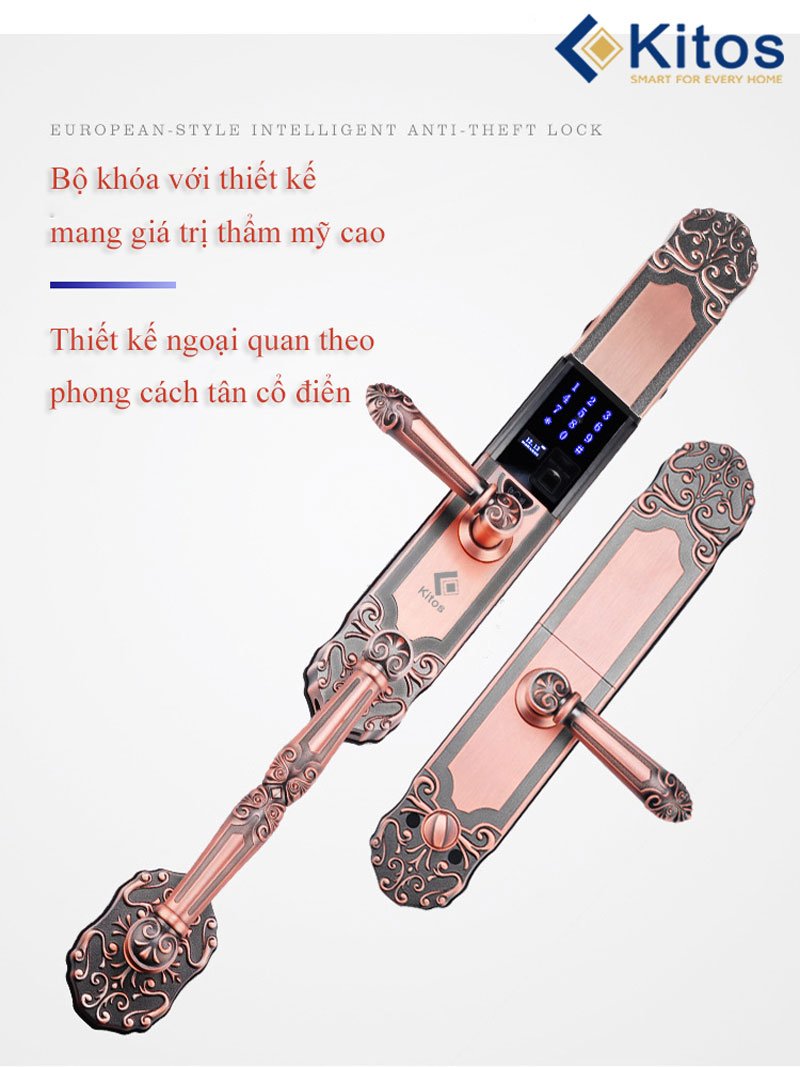 Khóa cửa vân tay Kitos KT-C500 9 Khóa cửa vân tay Kitos KT-C500 - Ảnh 7