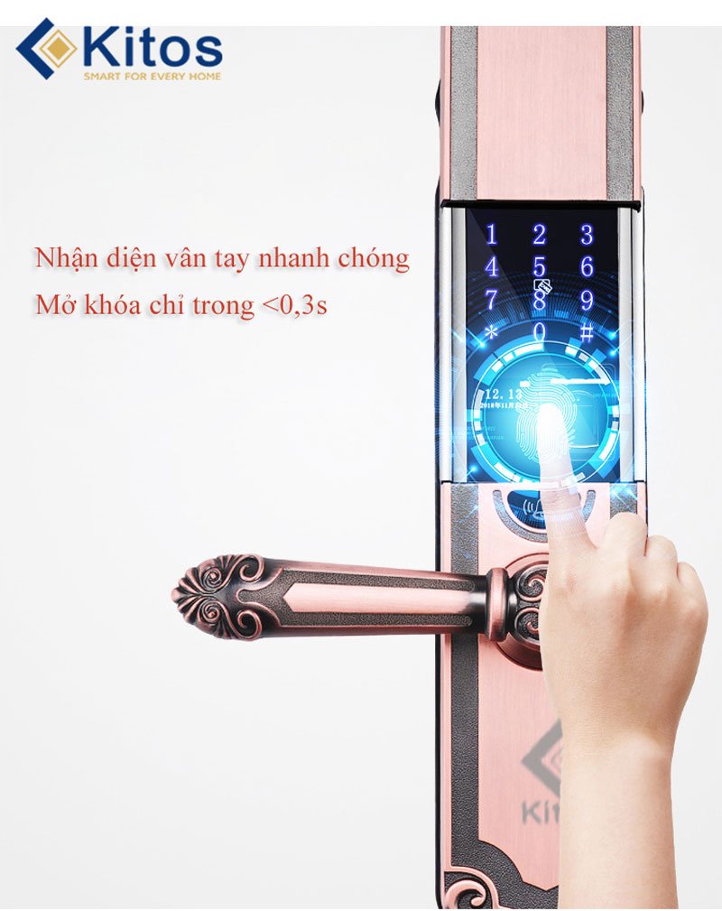Khóa cửa vân tay Kitos KT-C500 10 Khóa cửa vân tay Kitos KT-C500 - Ảnh 8