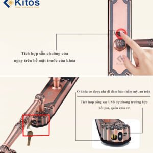 Khóa cửa vân tay Kitos KT-C500 16 Kitos C500 6