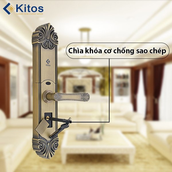 Khoá cửa thông minh Kitos C200 Tân Cổ Điển 9 Khoá cửa thông minh Kitos C200 Tân Cổ Điển - Ảnh 7