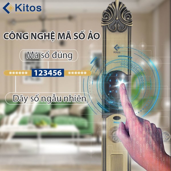 Khoá cửa thông minh Kitos C200 Tân Cổ Điển 11 Khoá cửa thông minh Kitos C200 Tân Cổ Điển - Ảnh 9