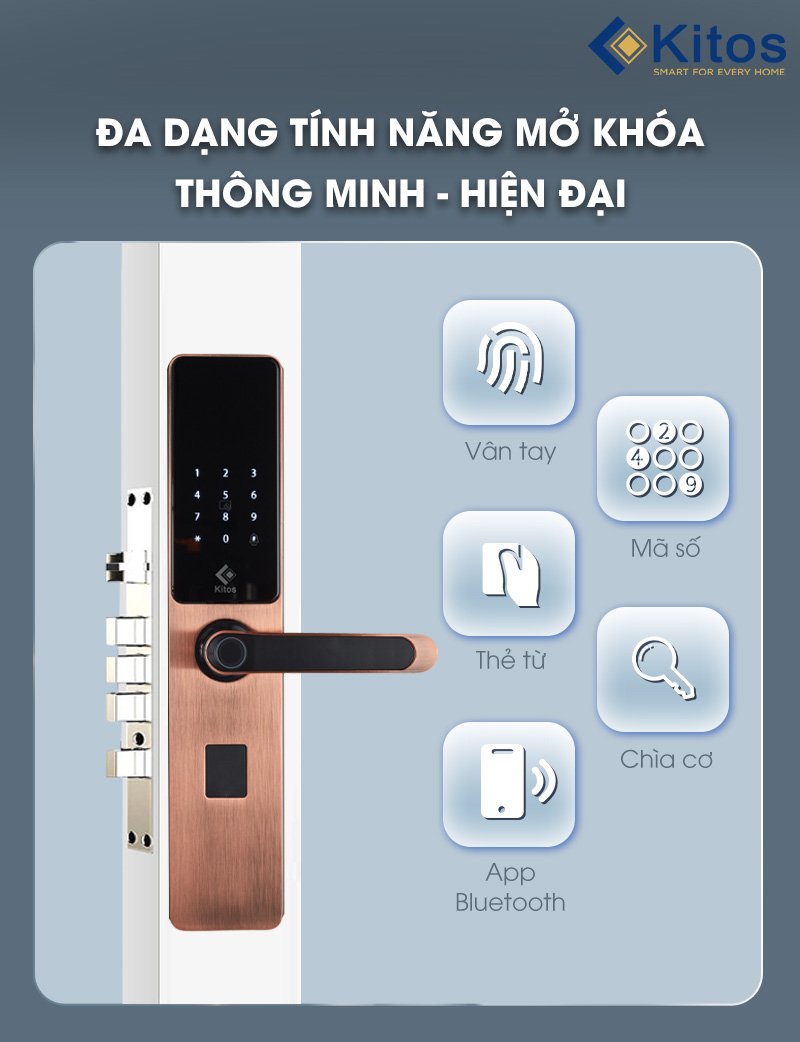 Khóa cửa thông minh Kitos E3 Pro 13 Khóa cửa thông minh Kitos E3 Pro - Ảnh 11