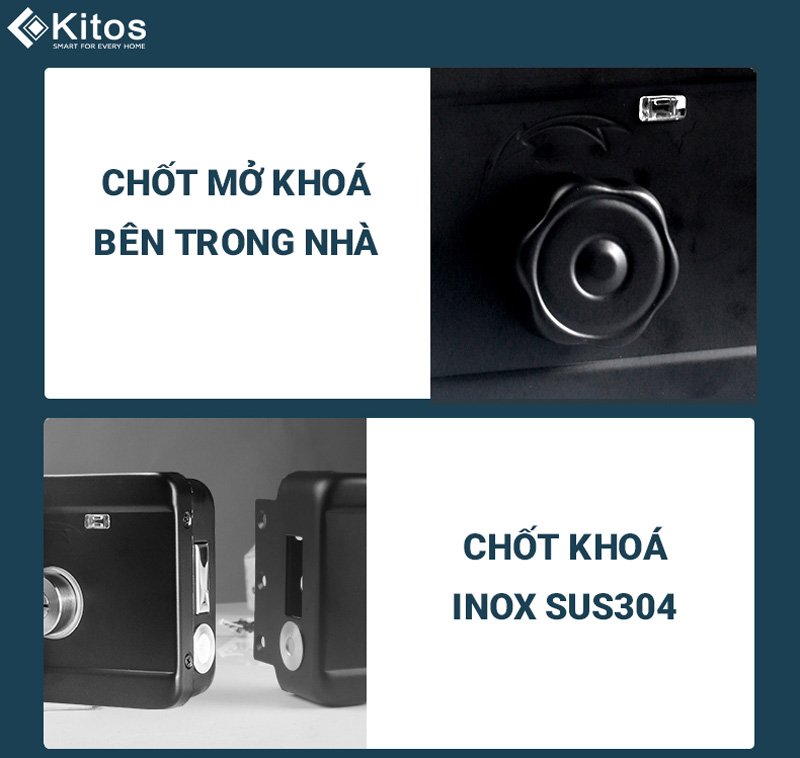 Khoá vân tay cửa cổng KITOS KT DL03 PRO 4 Khoá vân tay cửa cổng KITOS KT DL03 PRO - Ảnh 2