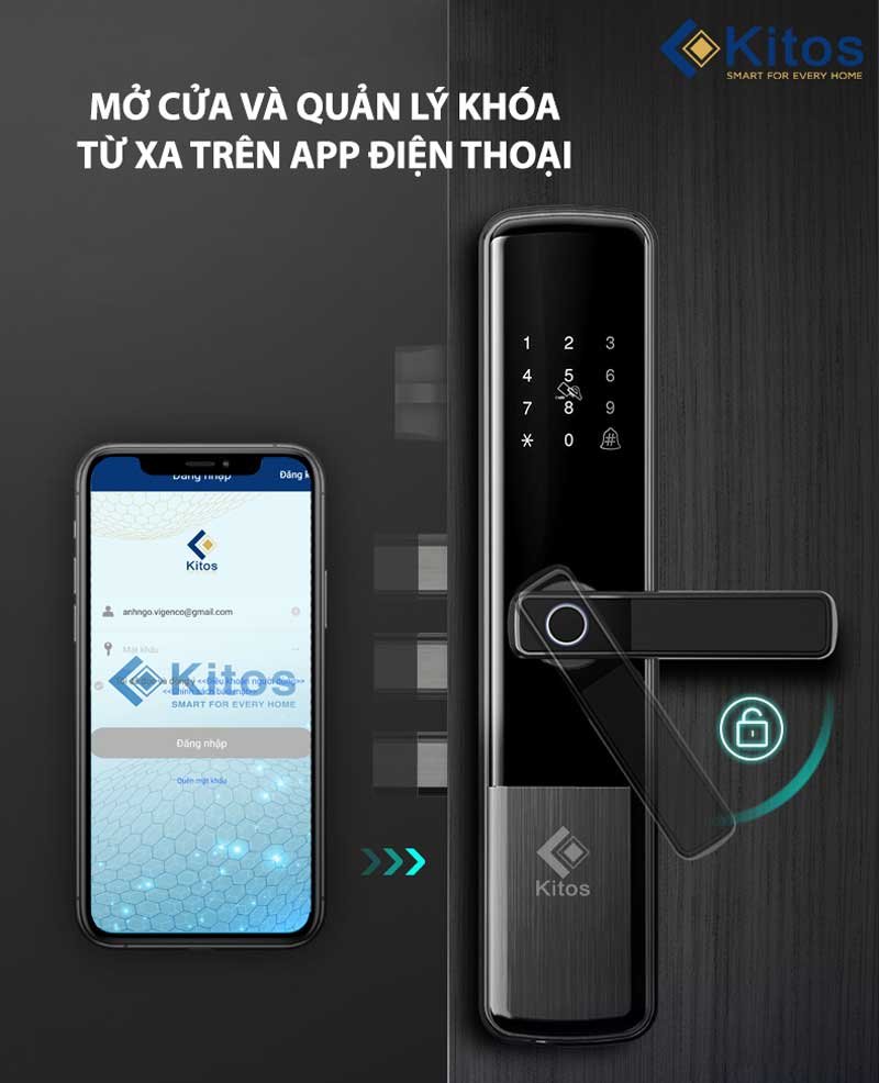 Khóa cửa thông minh Kitos G900 PRO 10 Khóa cửa thông minh Kitos G900 PRO - Ảnh 8