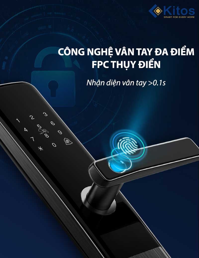 Khóa cửa thông minh Kitos G900 PRO 9 Khóa cửa thông minh Kitos G900 PRO - Ảnh 7
