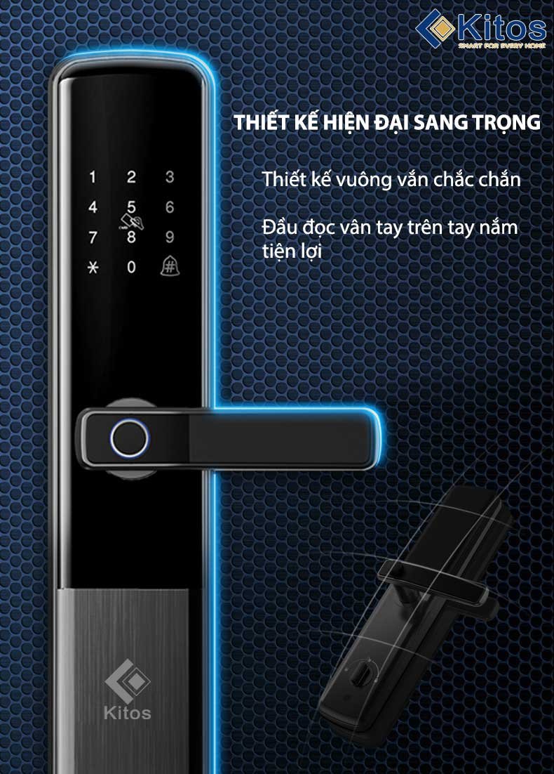 Khóa cửa thông minh Kitos G900 PRO 7 Khóa cửa thông minh Kitos G900 PRO - Ảnh 5