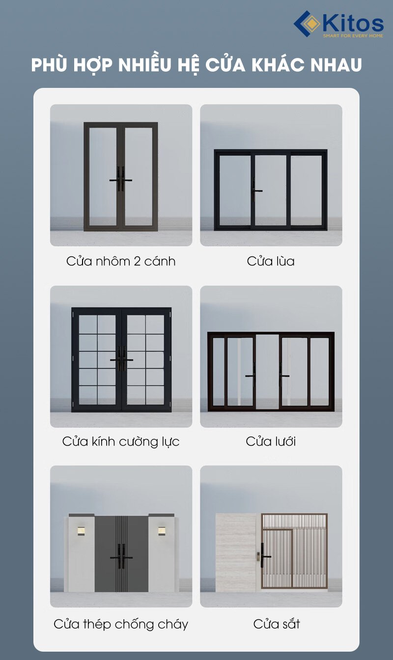 Khoá vân tay cửa nhôm KITOS ALX5 PRO 15 Khoá vân tay cửa nhôm KITOS ALX5 PRO - Ảnh 13
