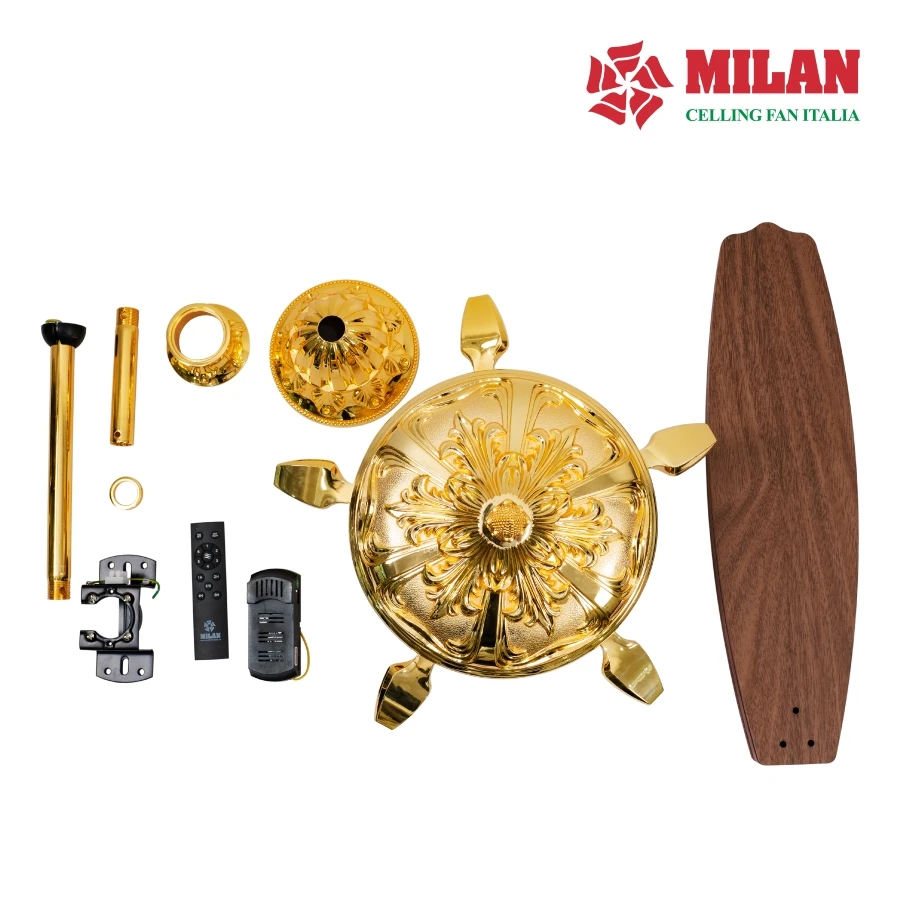 Quạt trần mạ vàng Milan FY961 5 Quạt trần mạ vàng Milan FY961 - Ảnh 3